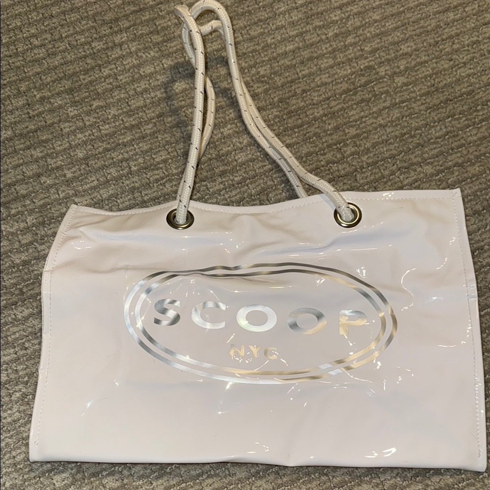 Scoop NYC White Tote Bag